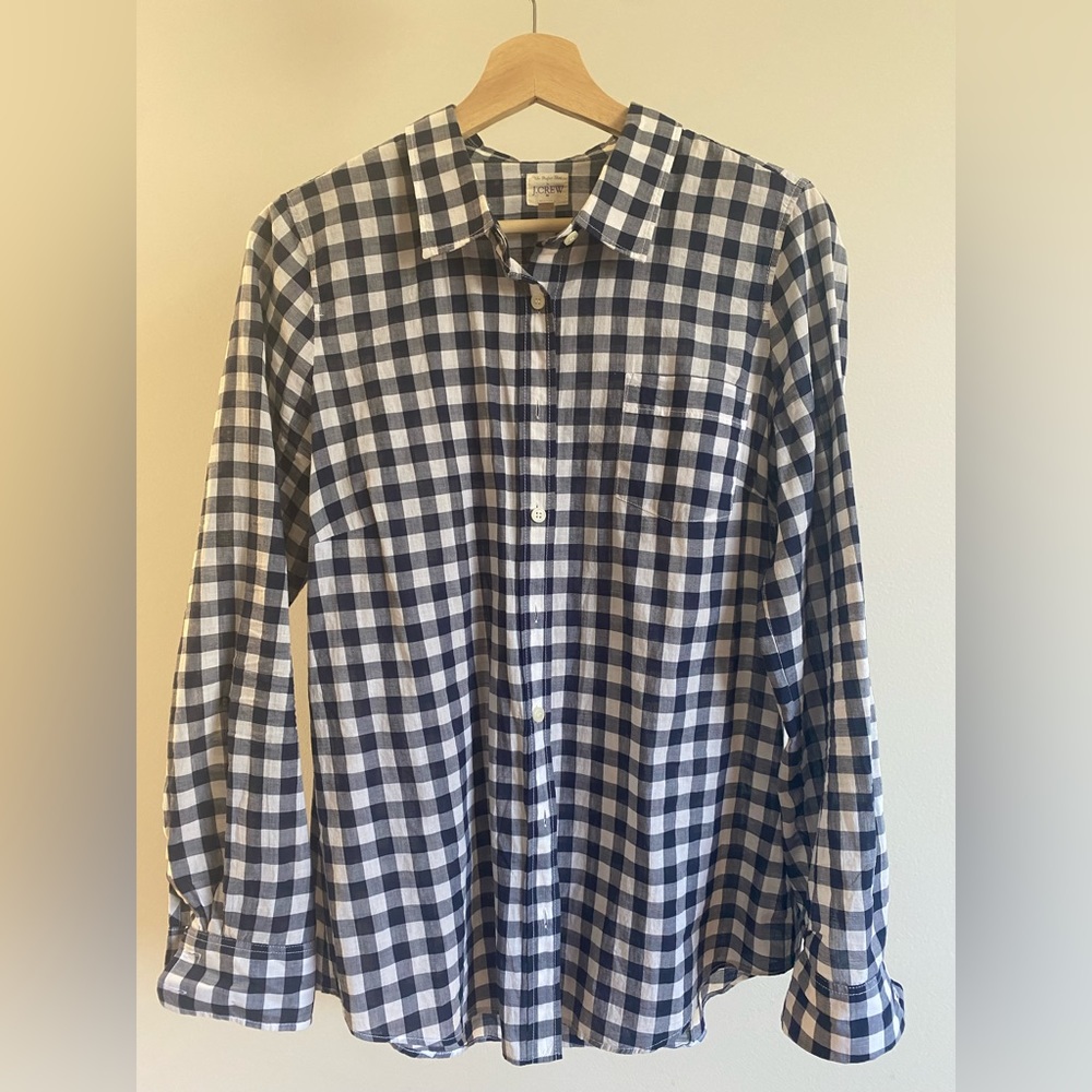 The Perfect Shirt by J. Crew | Classic Lightweight Gingham Button Down Collar